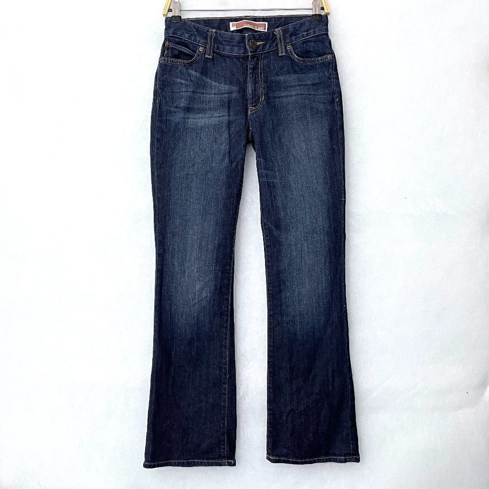 Gap Women's Jeans Curvy Flare Leg Stretch Dark Wash size 4 length 32"